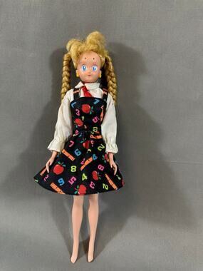 Vintage 2000 Irwin Sailor Moon Doll Blonde Braids School Outfit Anime Toy